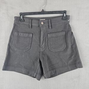 Faherty Stretch Terry Short Black Shorts Size 24